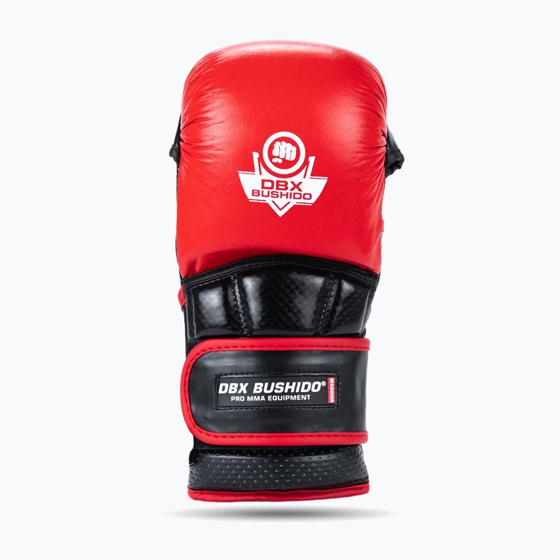 Grapplingové rukavice DBX BUSHIDO MMA Premium black/red 3