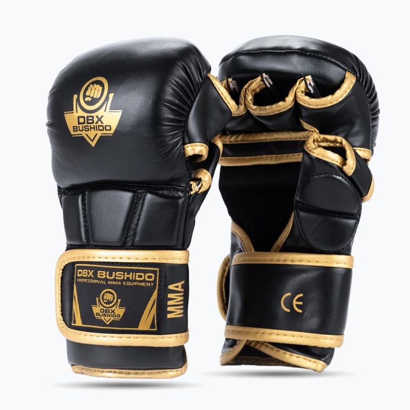 Grapplingové rukavice DBX BUSHIDO Master MMA black/gold 2