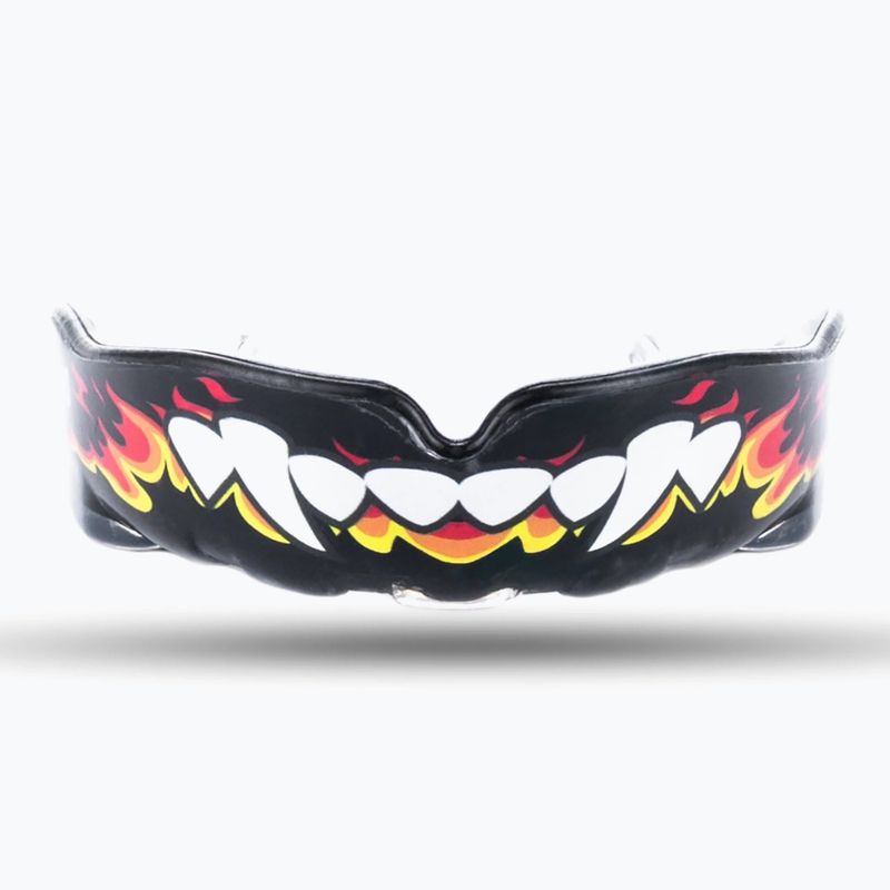Chránič čelisti DBX BUSHIDO Flame HydraGel black/white/yellow 3