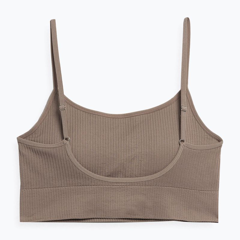 Dámská fitness podprsenka 4F světle hnědá 4FSS23USBAF031-82S 2