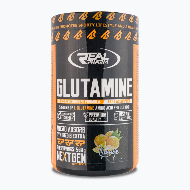 Glutamin Real Pharm aminokyseliny 500g pomeranč 666268