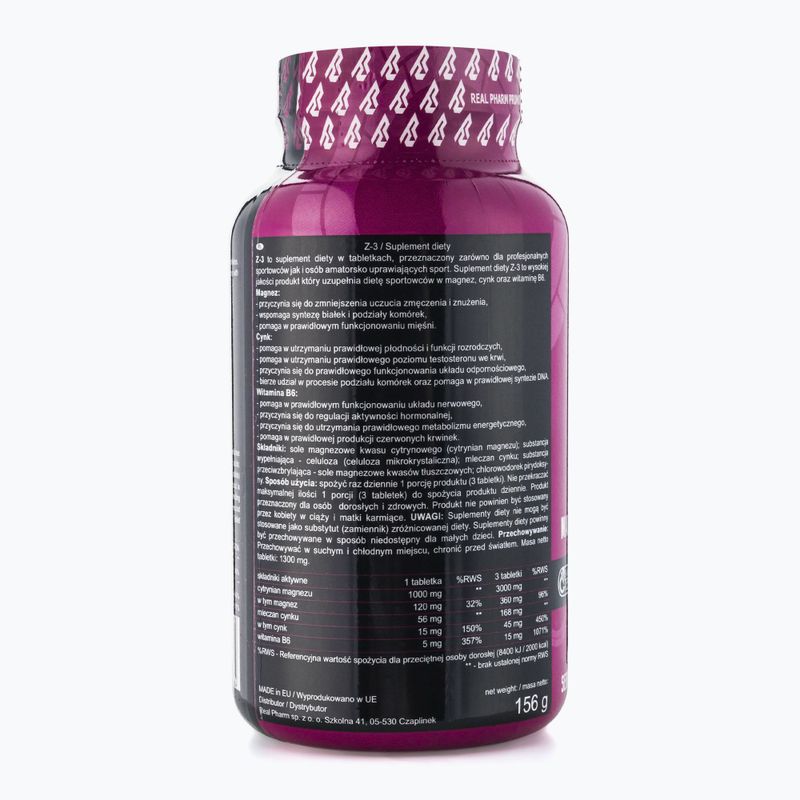 Z3 Real Pharm zinek, hořčík i vitamín B6 120 tablet 666664 2
