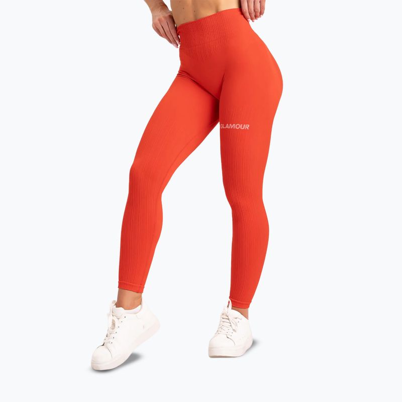 Dámské legíny Gym Glamour push up oranžové 369 16