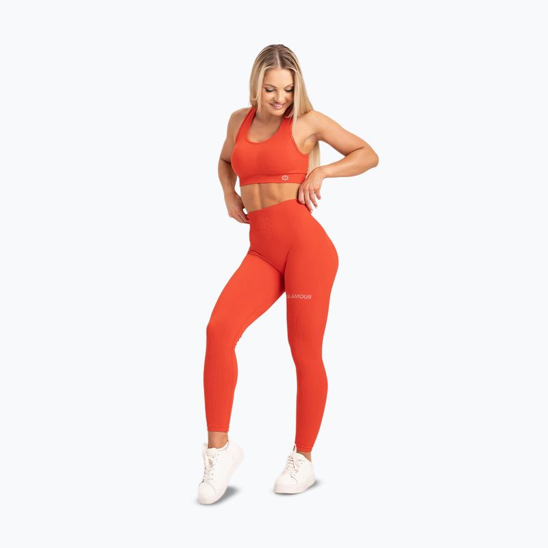 Dámské legíny Gym Glamour push up oranžové 369 17
