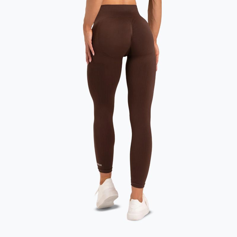 Dámské legíny Gym Glamour push up chocolate brown 370 3