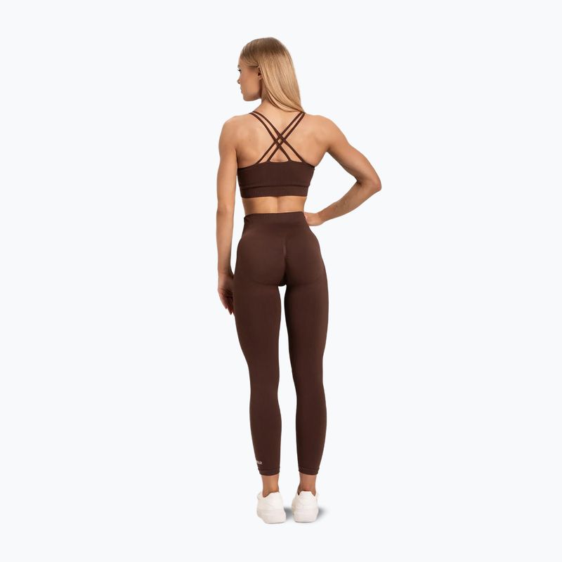 Dámské legíny Gym Glamour push up chocolate brown 370 4