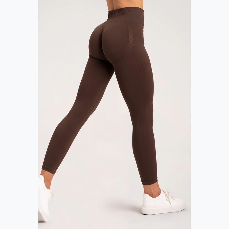 Dámské legíny Gym Glamour push up chocolate brown 370 6