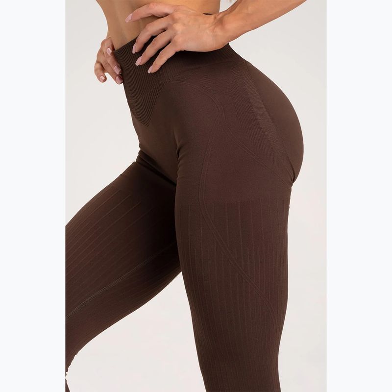Dámské legíny Gym Glamour push up chocolate brown 370 7