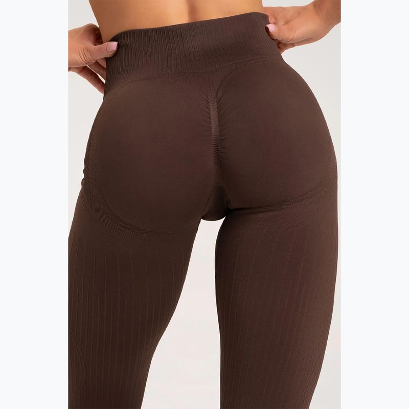 Dámské legíny Gym Glamour push up chocolate brown 370 9