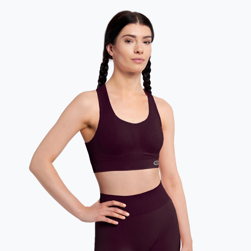 Dámská tréninková podprsenka Gym Glamour push up bordó 322