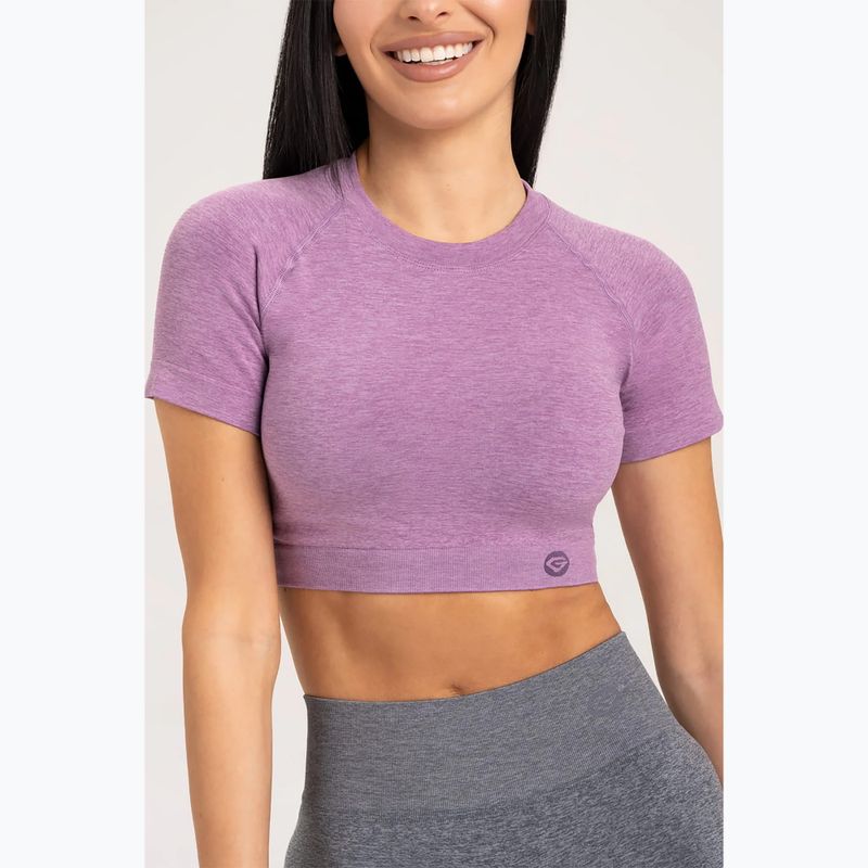 Dámské tréninkové tričko Gym Glamour Seamless Rashguard lila 3
