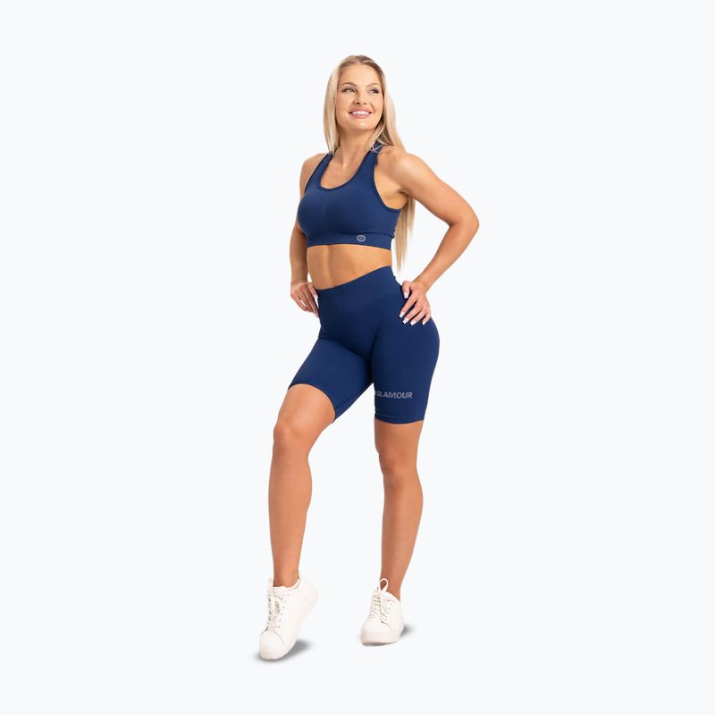 Dámské tréninkové šortky Gym Glamour Bikery push up modré 317 12