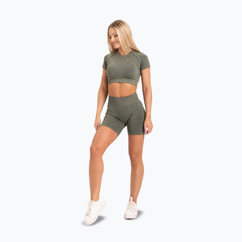 Dámské tréninkové šortky Gym Glamour Seamless khaki 2