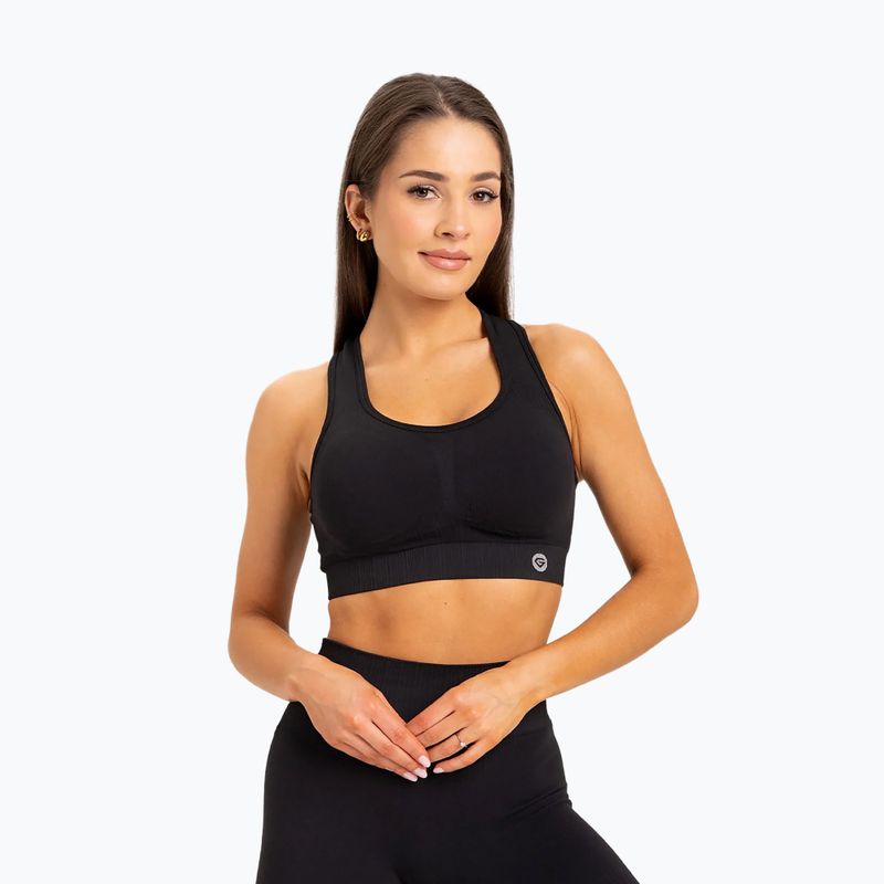 Fitness podprsenka Gym Glamour push up černá 319