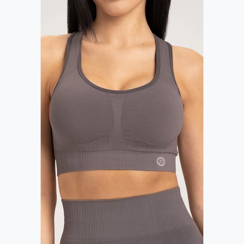 Fitness podprsenka Gym Glamour push up šedá 402 3