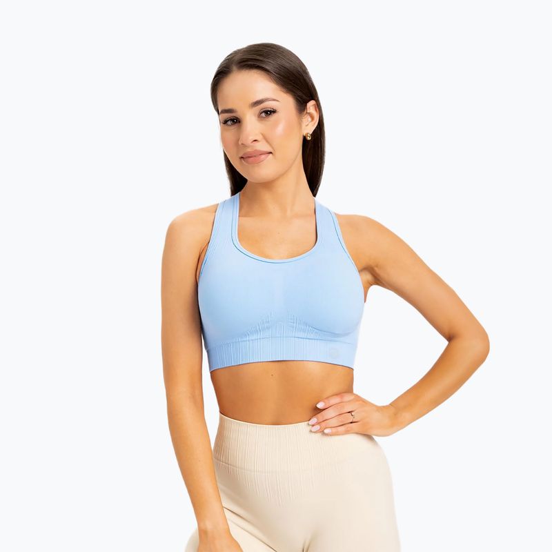 Fitness podprsenka Gym Glamour push up modrá 406