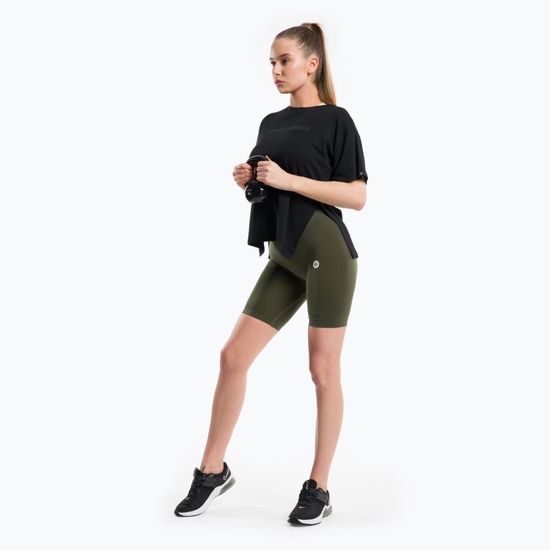 Dámské fitness kraťasy  Gym Glamour Flexible Khaki 436 2