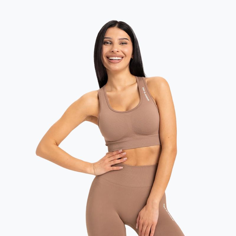 Fitness podprsenka Gym Glamour Compress Cappuccino 460