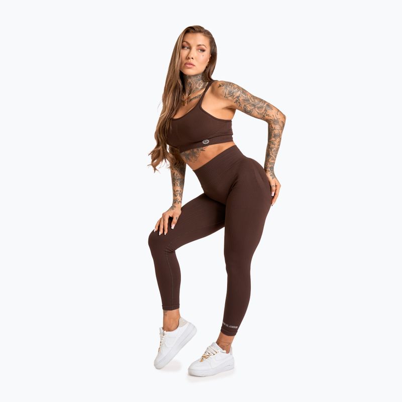 Dámské tréninkové legíny Gym Glamour Push Up 2.0 chocolate 2