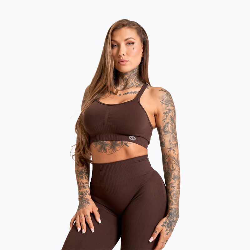 Dámské tréninkové legíny Gym Glamour Push Up 2.0 chocolate 5