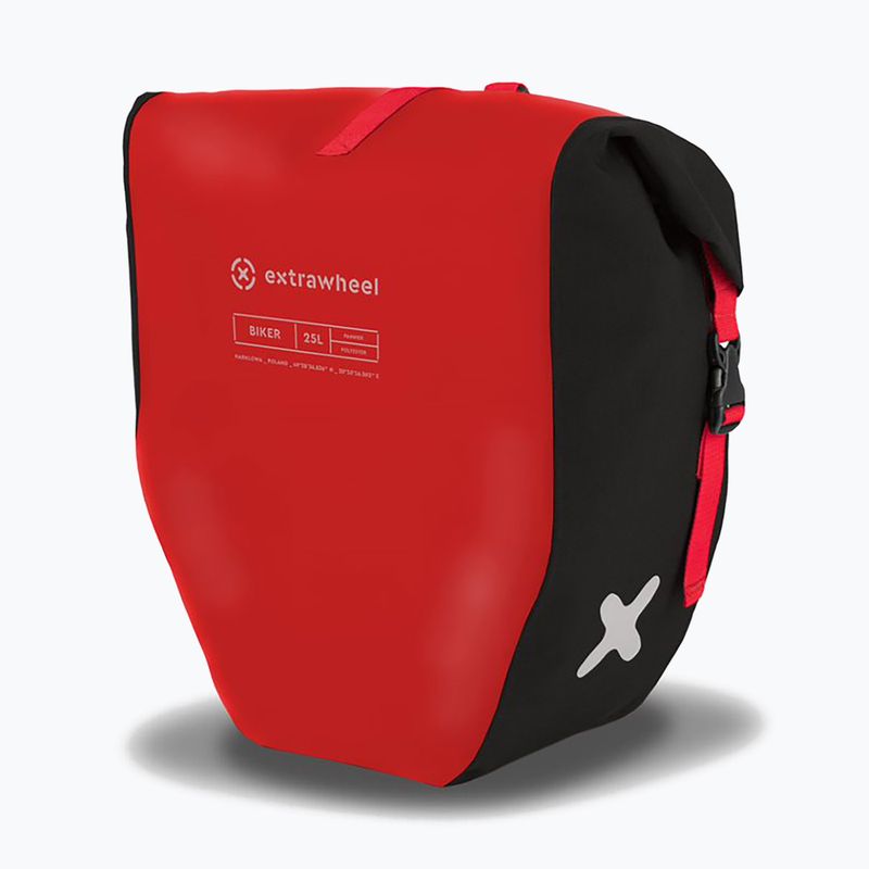 Brašna na kolo Extrawheel Biker 25L 2 ks černo-červene E0119 2
