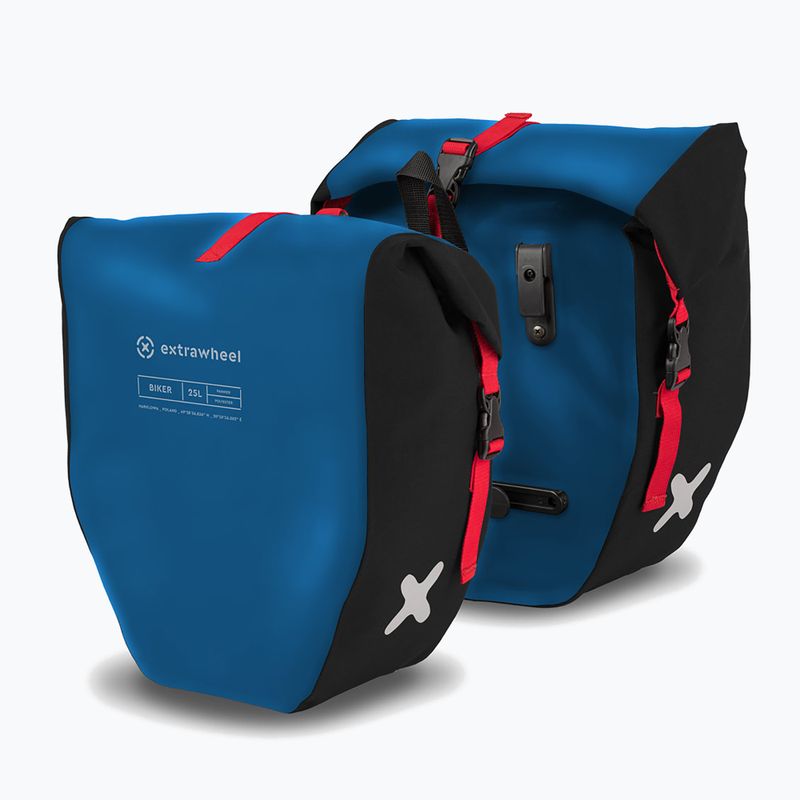 Cyklistické brašny  Extrawheel Biker 2 x 25 l blue/black