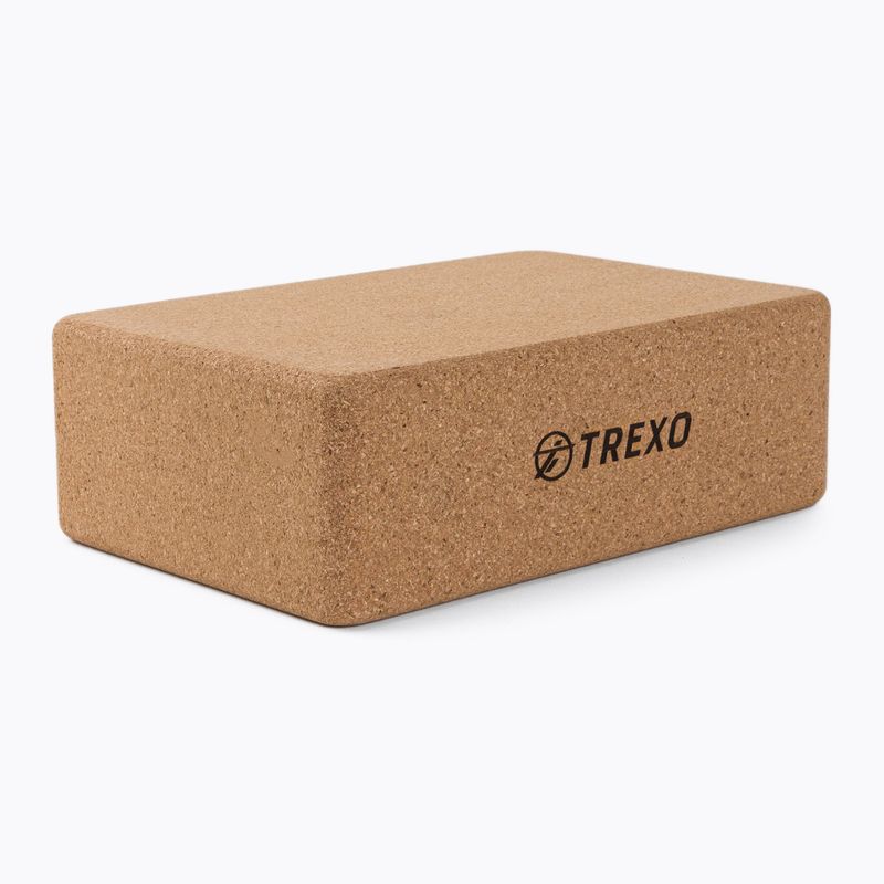 Kostka na jógu TREXO hnědá YB-75