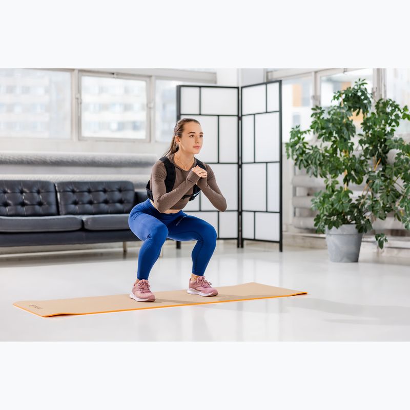 XTREXO Podložka na jógu TPE korek 6 mm oranžová YM-C01P 6