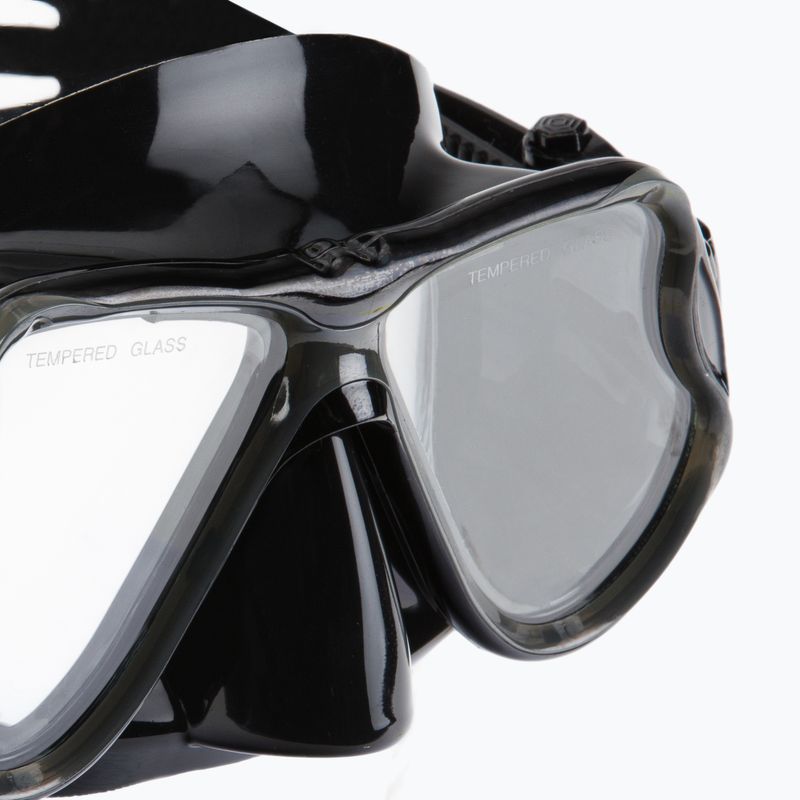 Šnorchlovací set AQUASTIC Maska + Šnorchl černý MSA-01C 8