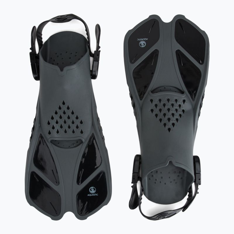 Šnorchlovací set  AQUASTIC Maska + Šnorchl černý SMFK-01SC 7