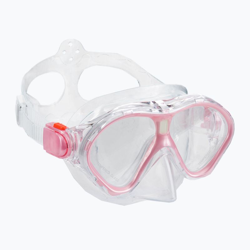 Dětský šnorchlovací set  AQUASTIC Maska + Ploutve - Šnorchl růžový MSFK-01SR 10
