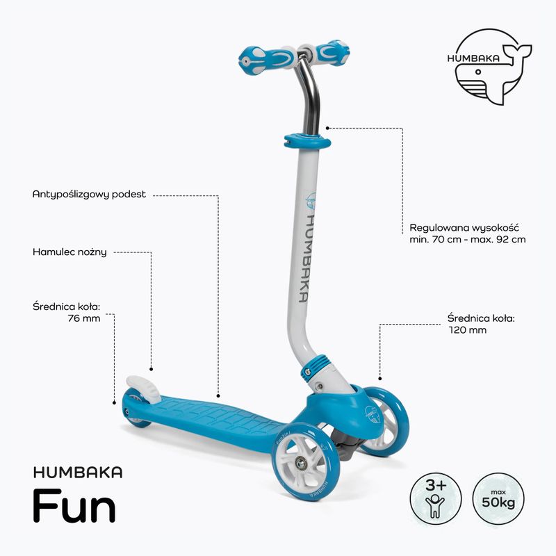 Dětská koloběžka HUMBAKA Fun modrý KS001 2