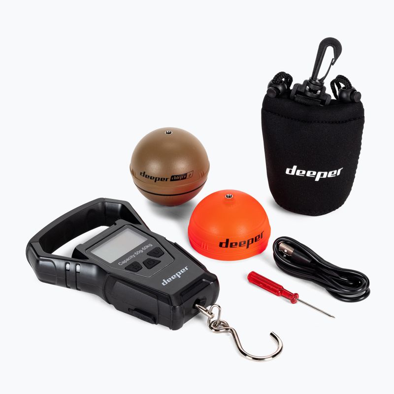 Rybářský sonar Deeper Smart Sonar Chirp+ 2.0 se stupnicí hnědý DP4H10S10+Weight