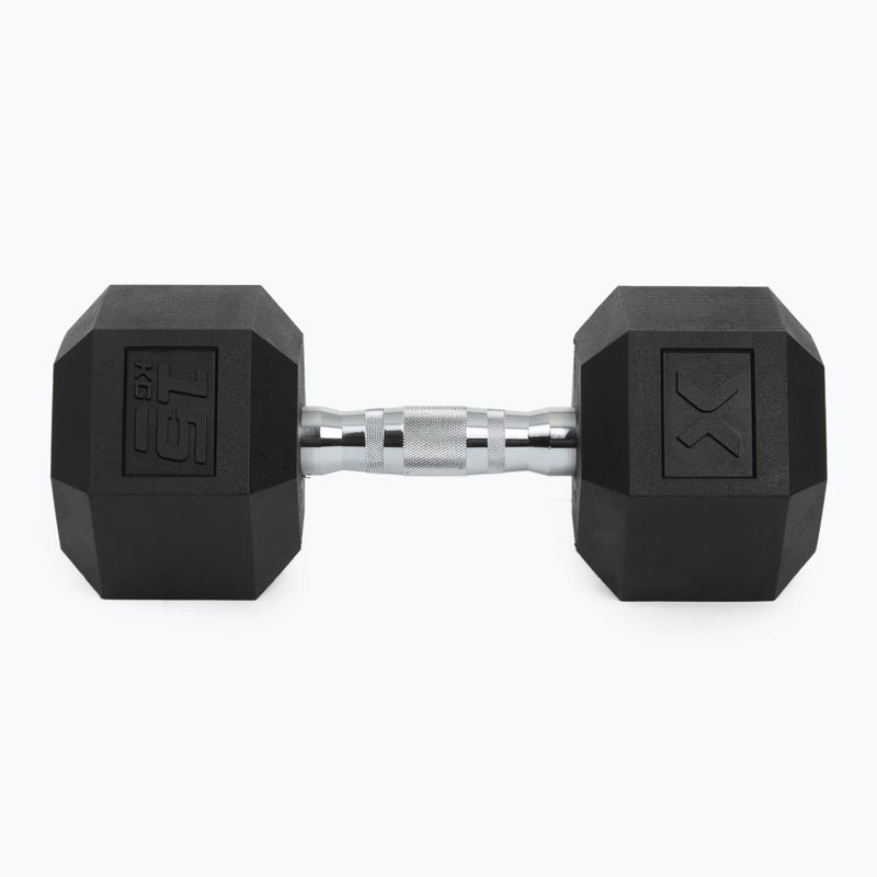 Pogumovaná činka XTREXO Hex HXD150 15 kg 4