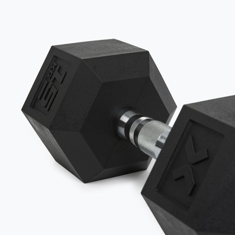Pogumovaná činka XTREXO Hex HXD150 15 kg 5