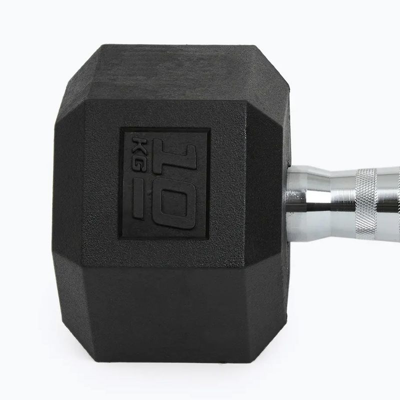Pogumovaná činka XTREXO Hex HXD100 10 kg 4