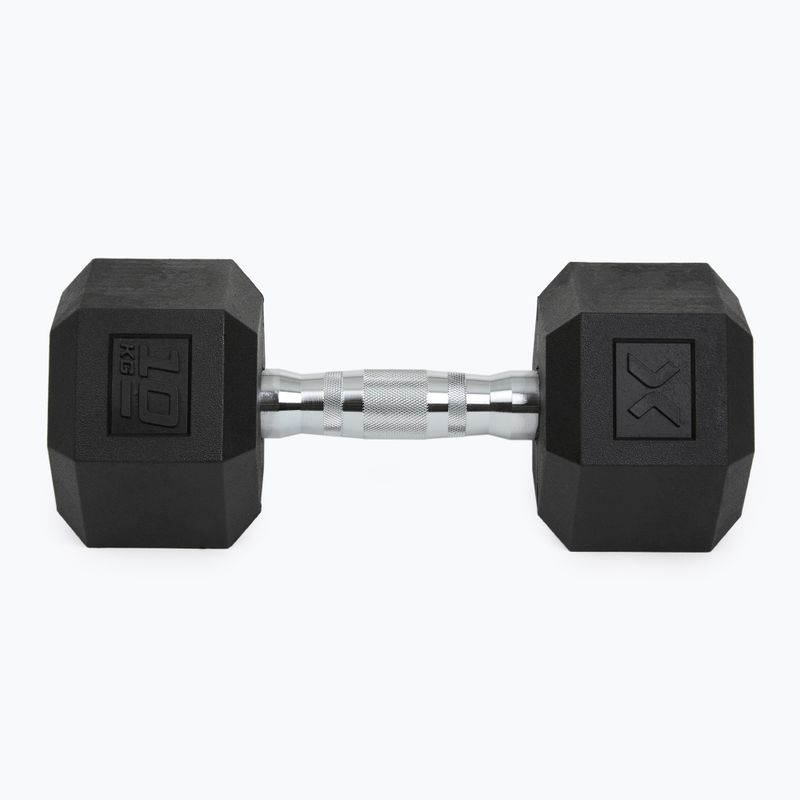 Pogumovaná činka XTREXO Hex HXD100 10 kg 7
