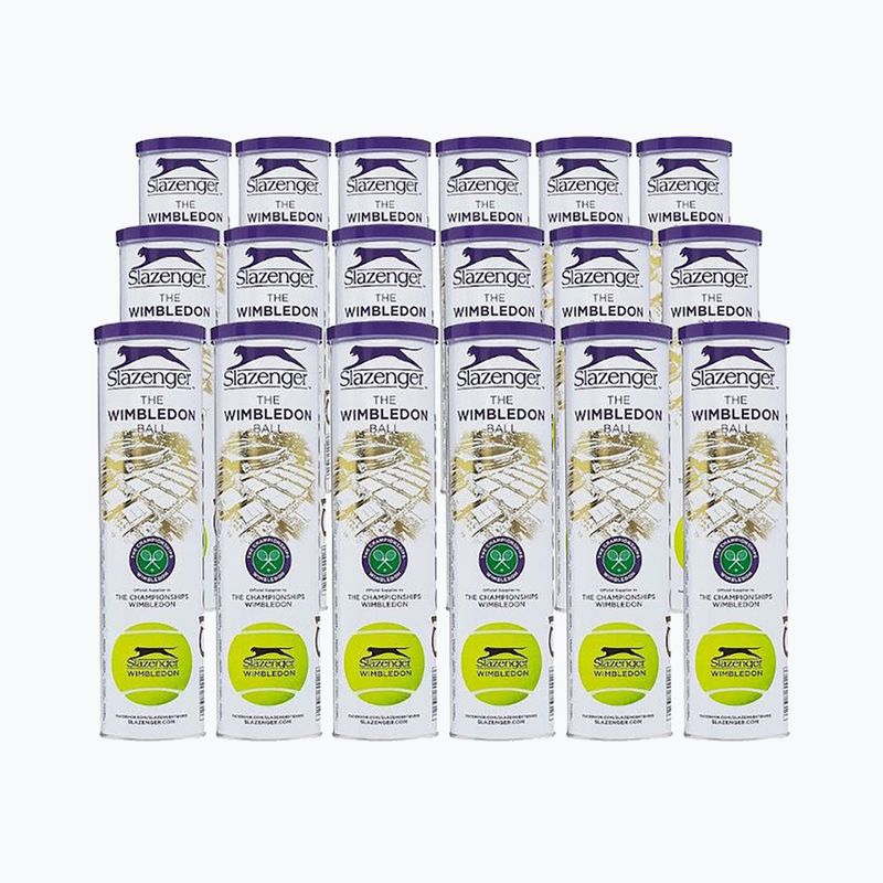 Tenisové míče Slazenger Wimbledon 72 ks žlute 340940