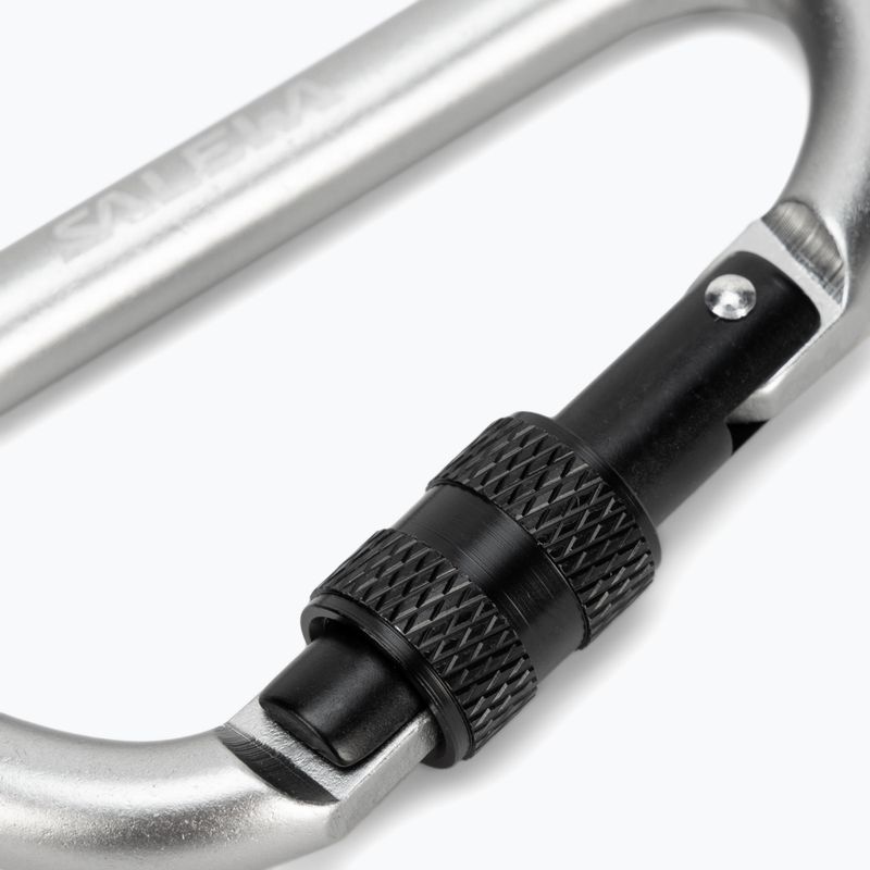 Salewa D-Shape Carbiner se šroubem šedá 00-0000034102 3