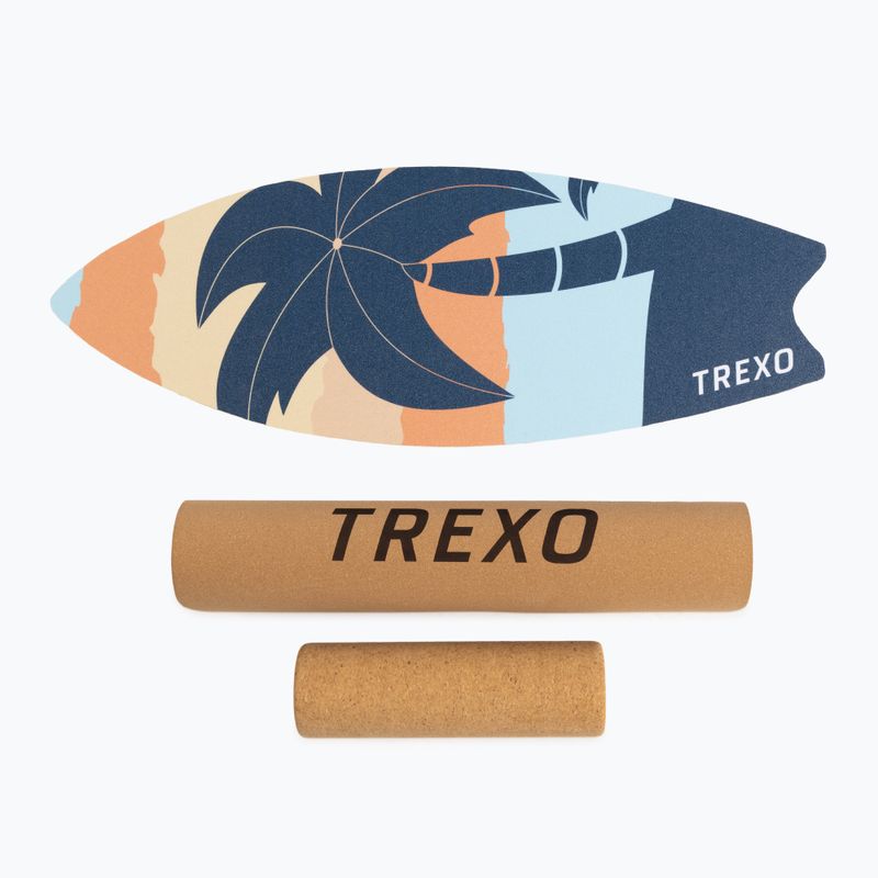 Balanční deska + podložka + váleček XTREXO BBS01 modrá/oranžová 6