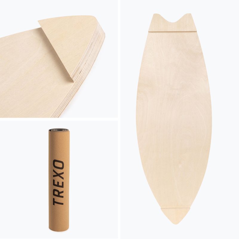 Balanční deska + podložka + váleček XTREXO BBS01 modrá/oranžová 7