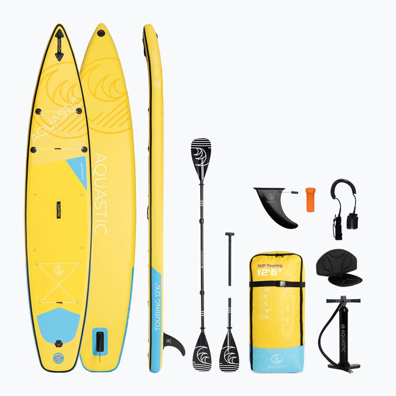 Deska SUP AQUASTIC Touring 12'6" žlutá