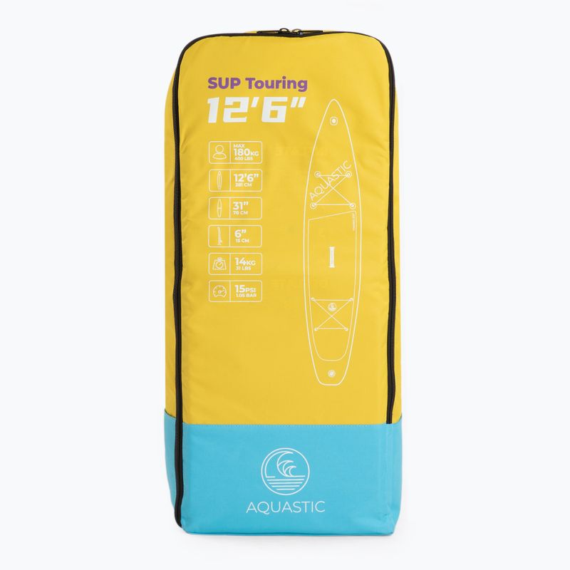 SUP AQUASTIC Touring 12'6" batoh na prkno žlutý