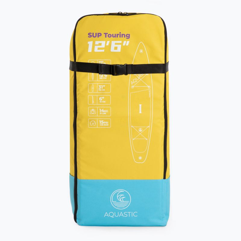 SUP AQUASTIC Touring 12'6" batoh na prkno žlutý 2