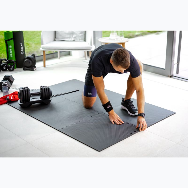 Ochranná podložka XTREXO Puzzle 6 částí černá 6