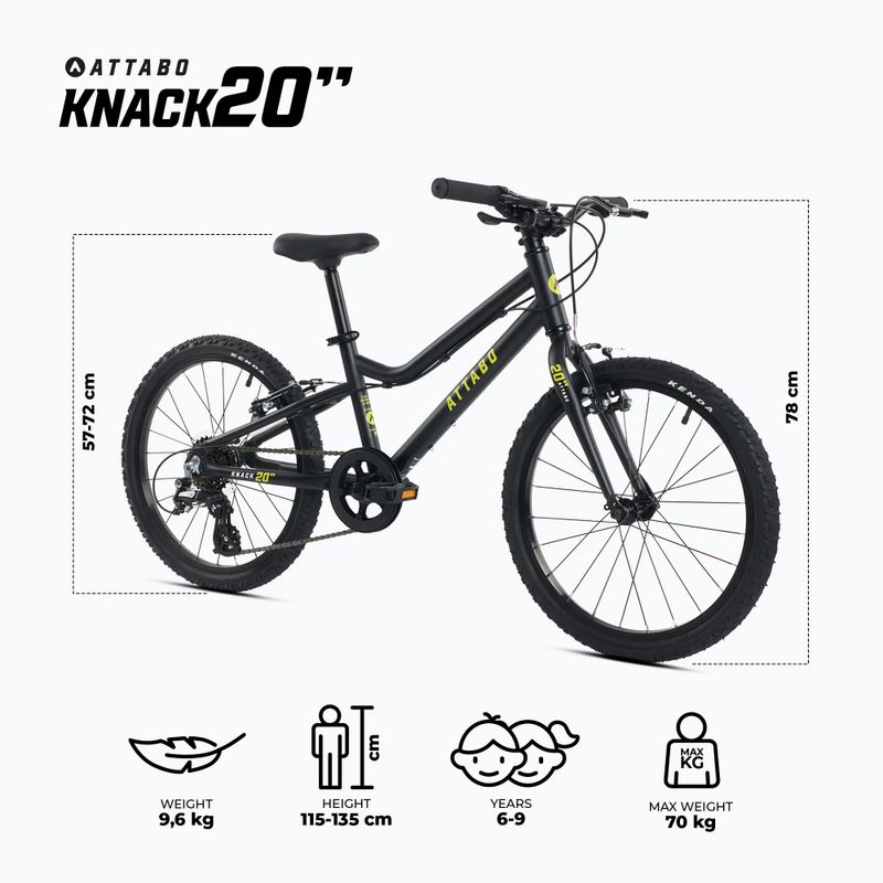 Dětské kolo ATTABO KNACK 20" black 2