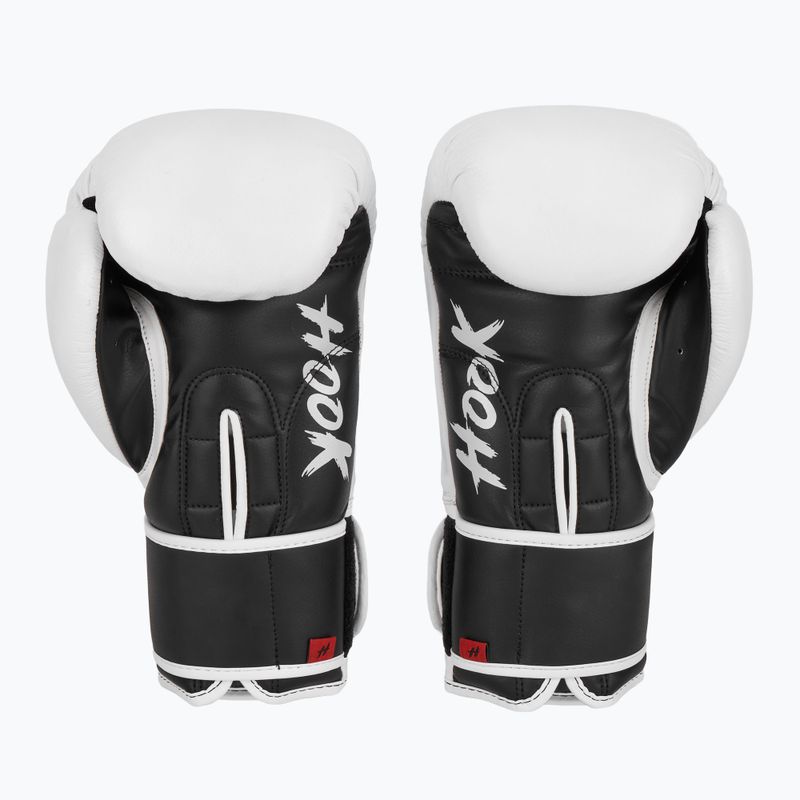 Kožené boxerské rukavice HOOK FIGHTING Ready to Fight white 3