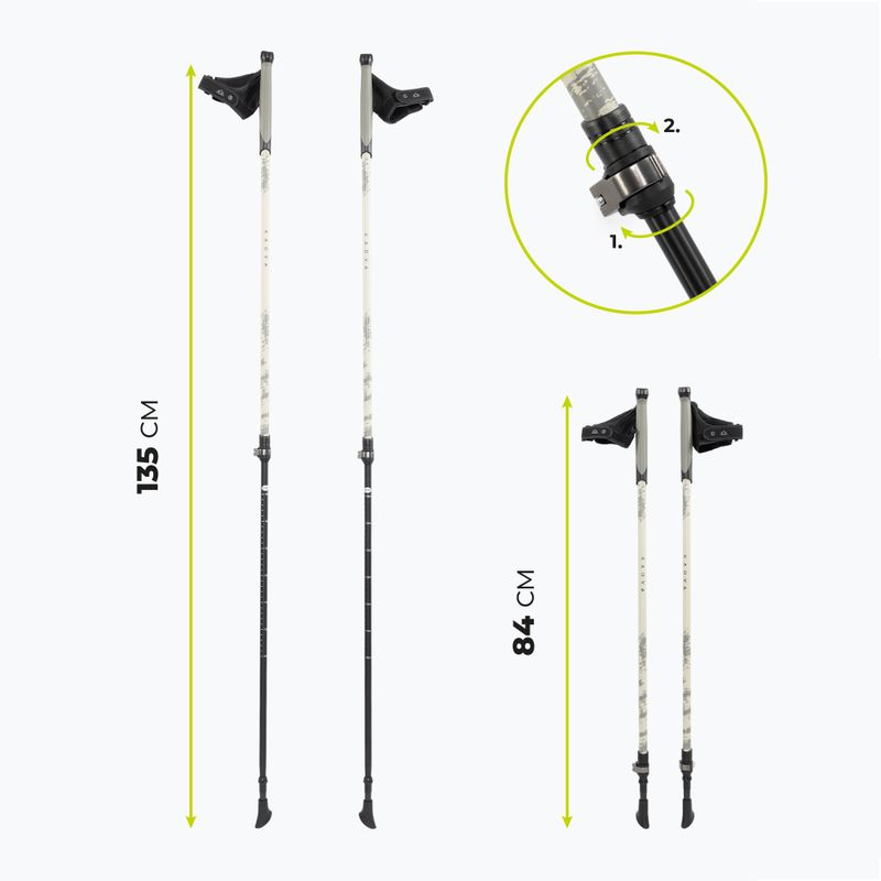 Hůlky na nordic walking KADVA Halna nastavitelné zelené 2