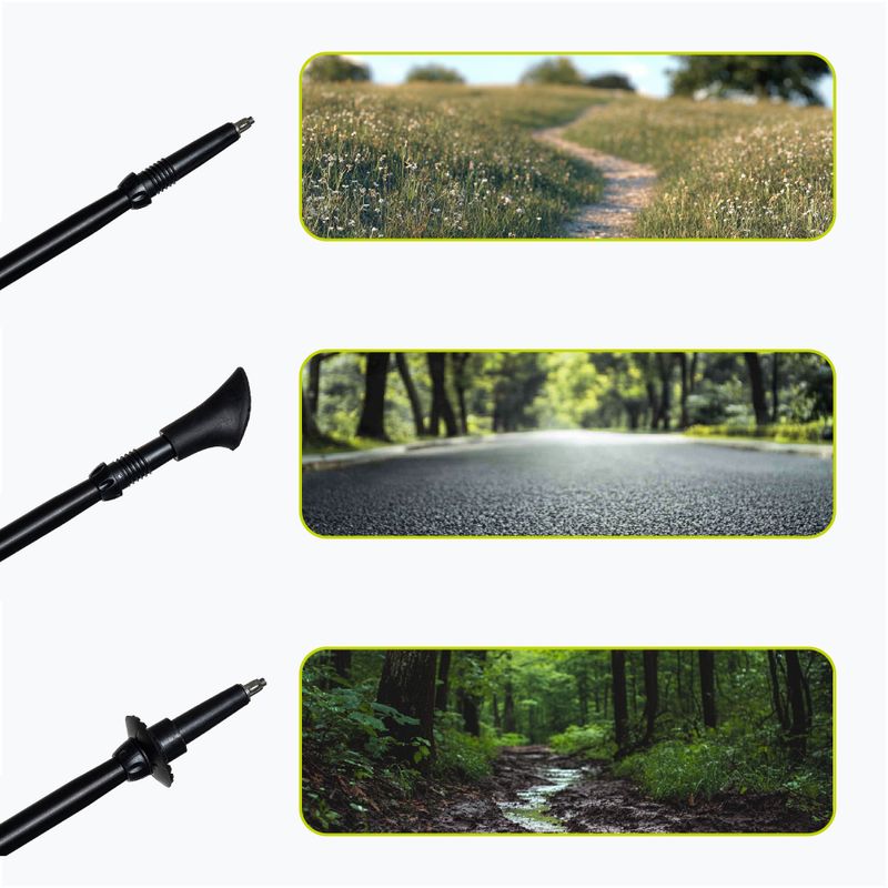 Hůlky na nordic walking KADVA Halna nastavitelné zelené 7