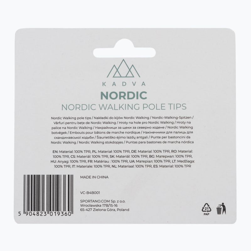Náhradní koncovky na hole nordic walking KADVA Nordic černé 4